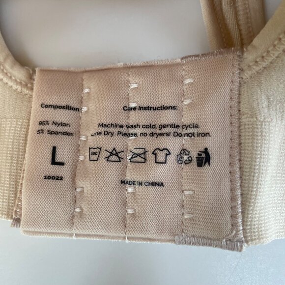 Truekind® Daily Comfort Wirefree Shaper Bra Tan Beige Nude Sz LG 10022 NWOT - Picture 4 of 4